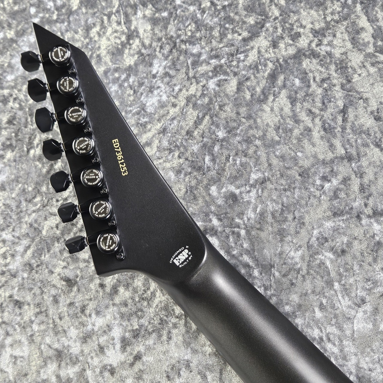 Edwards E-M-II-7 Metallic Black Satin Electric Guitar Used