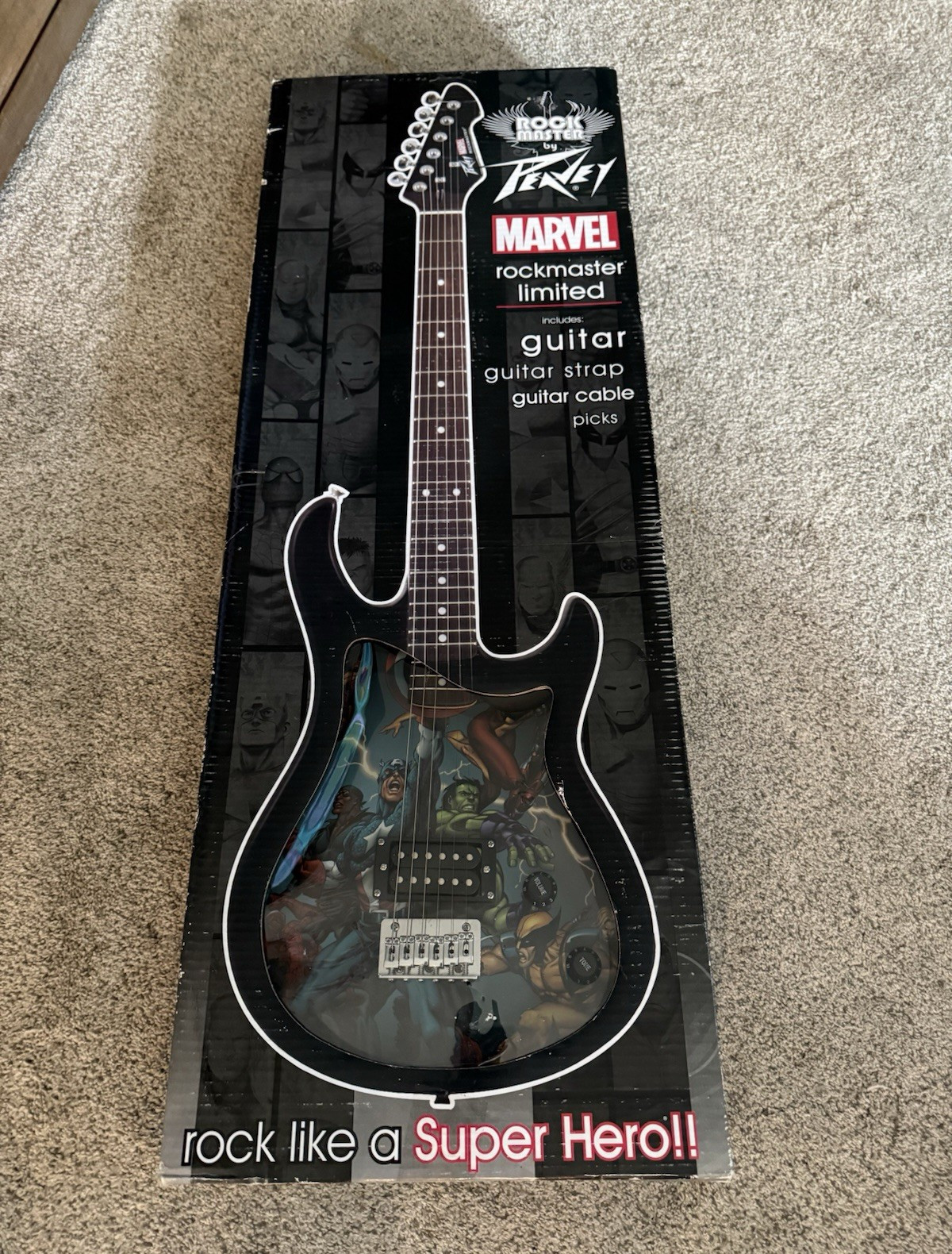 Peavey Rockmaster Limited Marvel Avengers 6-String Electric Guitar w/ Strap