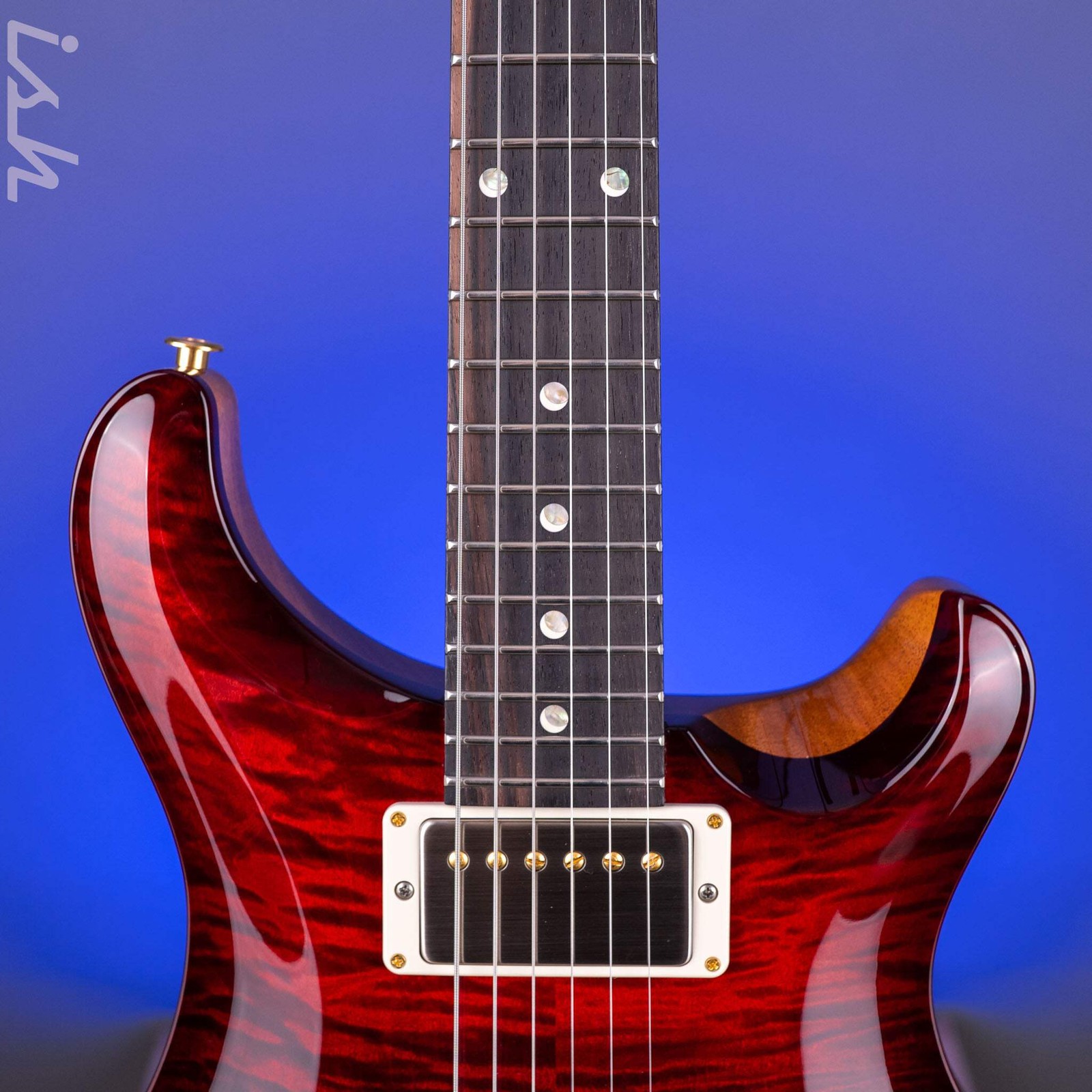 PRS DGT 10-Top Fire Red Fade Custom Color Solid Rosewood Neck