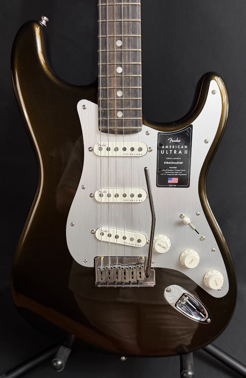 Fender American Ultra II Stratocaster Electric Guitar Texas Tea Finish w/ OHSC