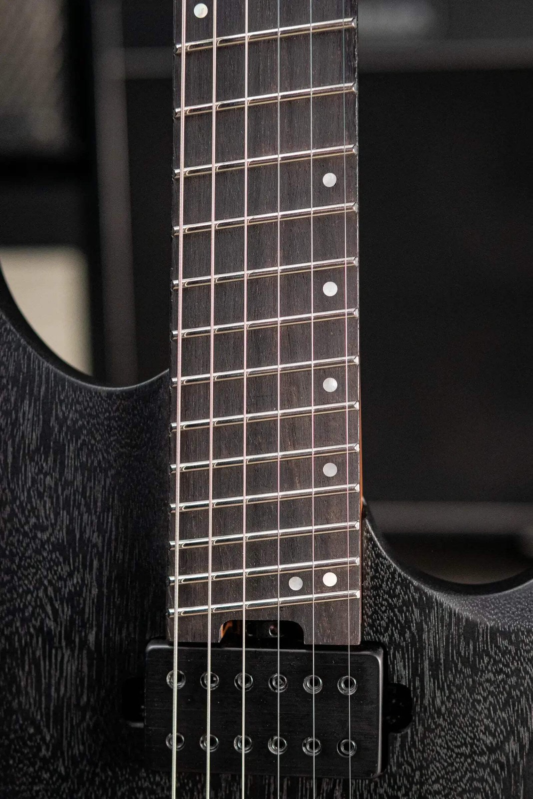 Ibanez QX52B Headless Electric Guitar – Weathered Black with Gig Bag