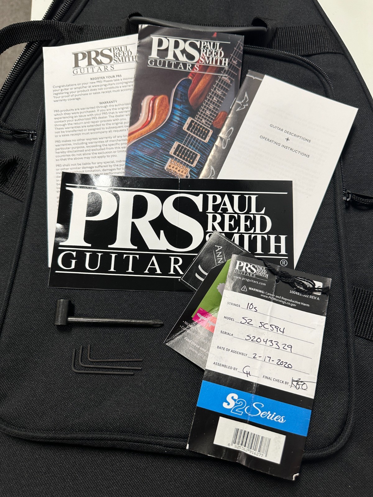 PRS S2 Standard 24 (2019) – Black #41427 with Original Gig Bag