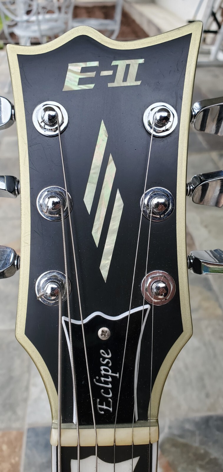 ESP E-II ECLIPSE BB Black Satin Stainless Steel Frets With Case, Upgraded