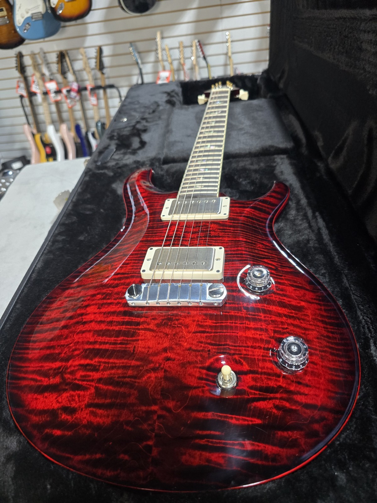 PRS McCarty Electric Guitar – Fire Red Wrap w/OHSC + FREE $299 Plek & Setup #317