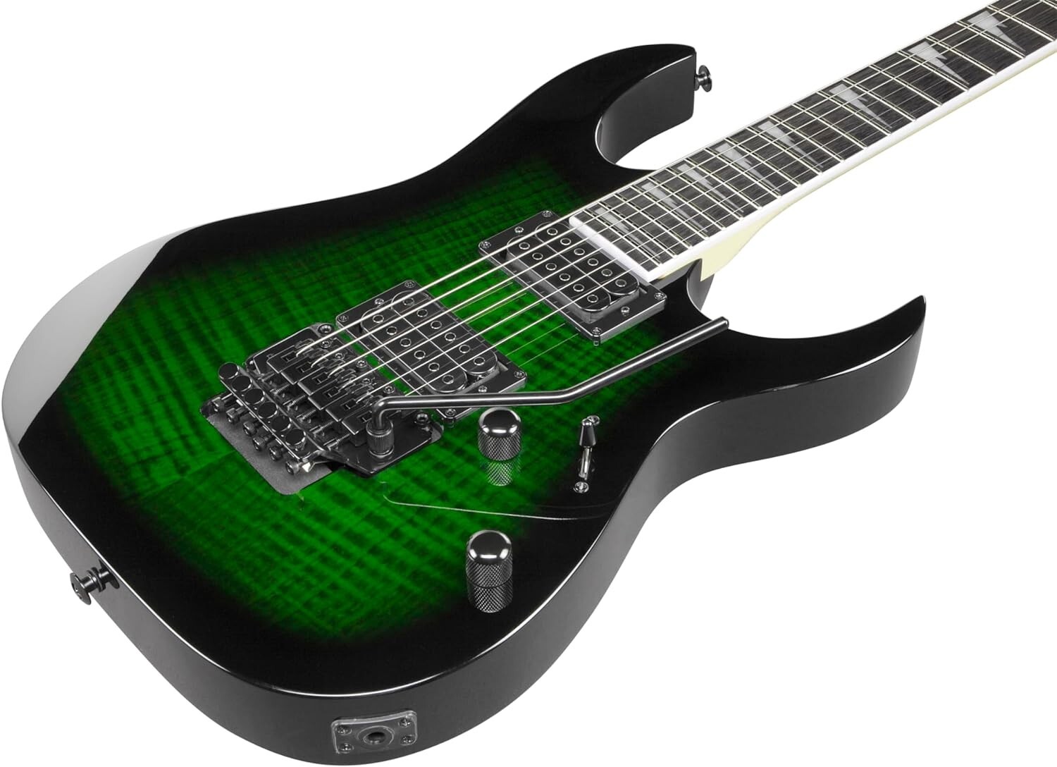 Ibanez Gio RG320FAT Electric Guitar Transparent Emerald Sunburst with Gig Bag
