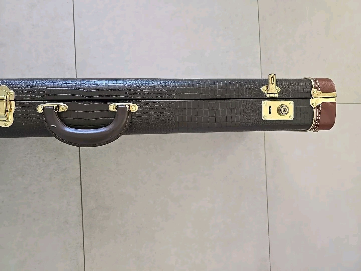 RARE Exclusively DeTemple G&G Guitar Case Brown Ext – Red Interior Made In USA