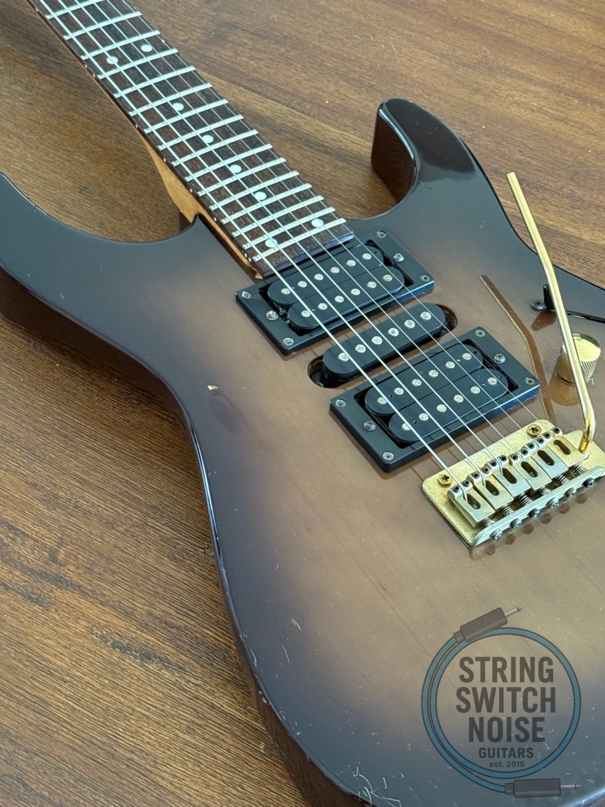 Charvel Stratocaster, by Jackson, HSH, Black/Green Burst, MIJ, 1991