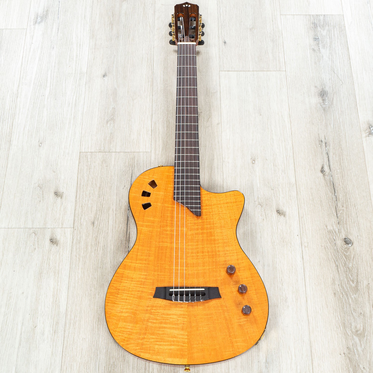 Cordoba Stage Electric Nylon String Guitar, Pau Ferro Fretboard, Natural Amber