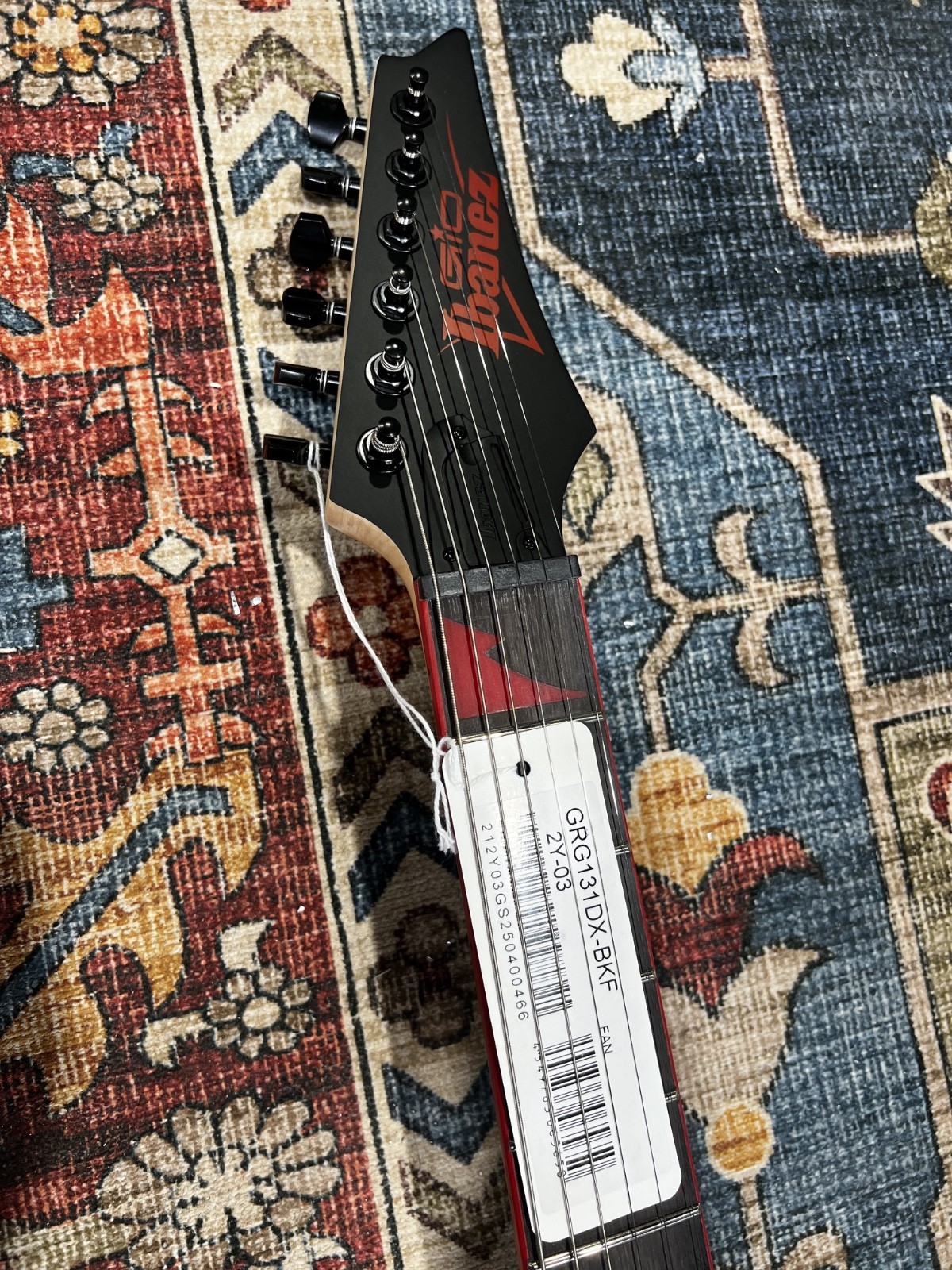 Ibanez GRG131DX-BKF Gio with Purpleheart Fretboard – Black Flat