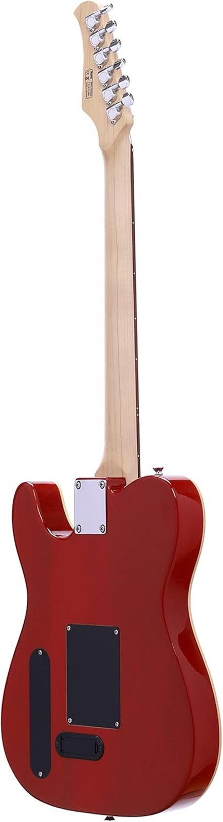 6 String -ITAP-200 Hollow Semi-Aucoustic Electric Guitar, Trans Red, Right, ITAP