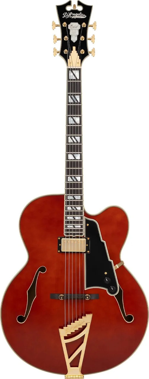 D’Angelico Excel EXL-1 Hollowbody Electric Guitar – Walnut Stain Limited Rare…