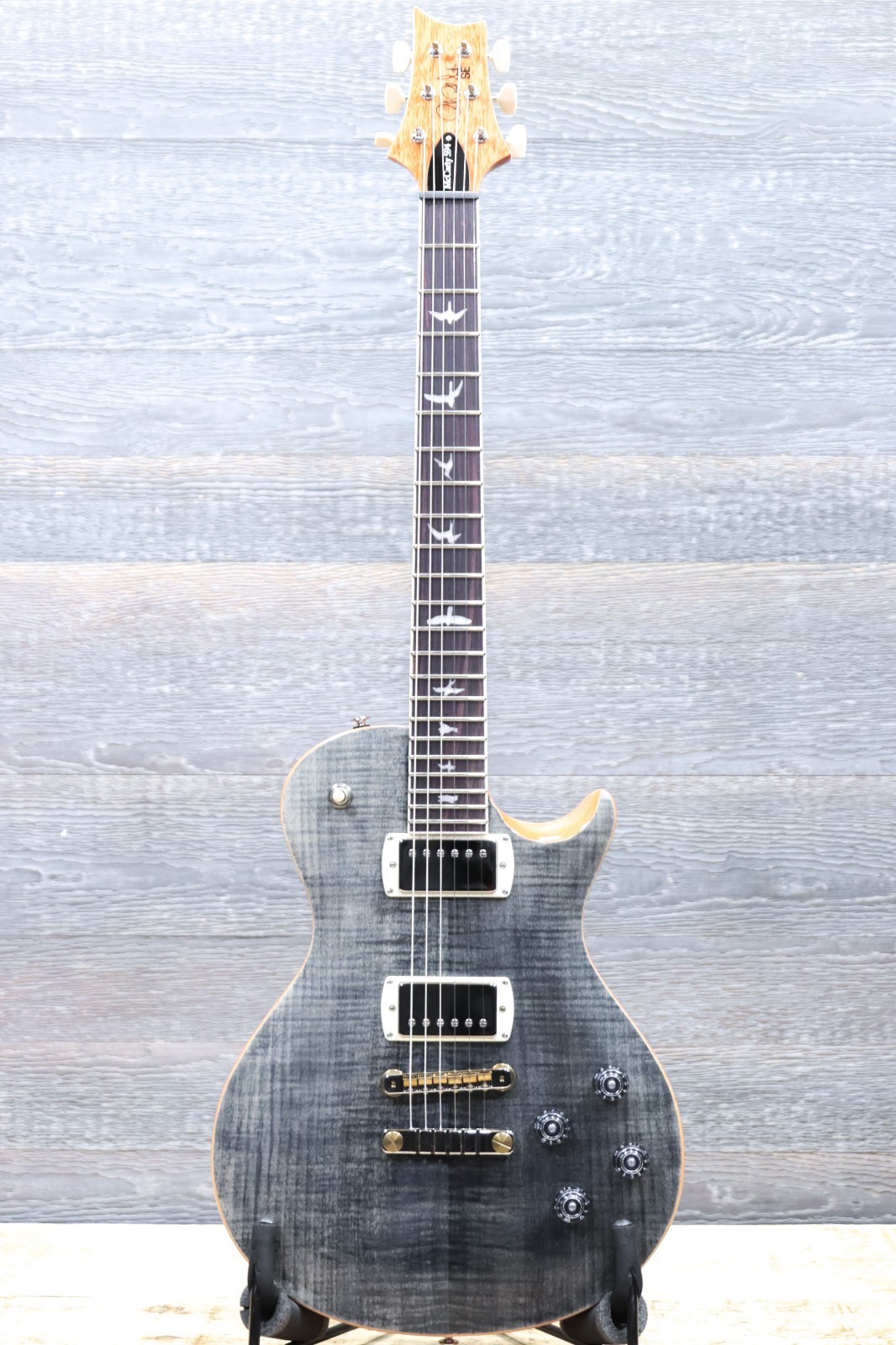 PRS SE McCarty 594 Singlecut Charcoal Flame Maple Top Electric Guitar w/Bag