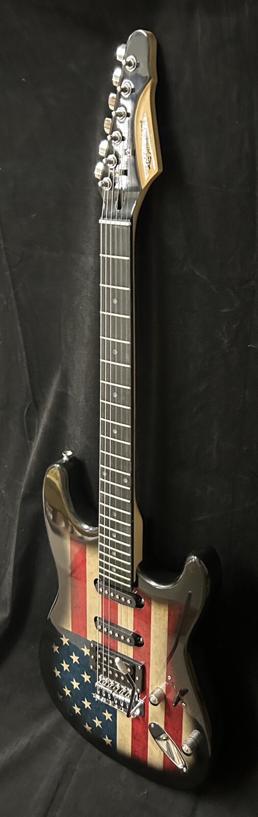 USA Flag Electric Guitar And Amp