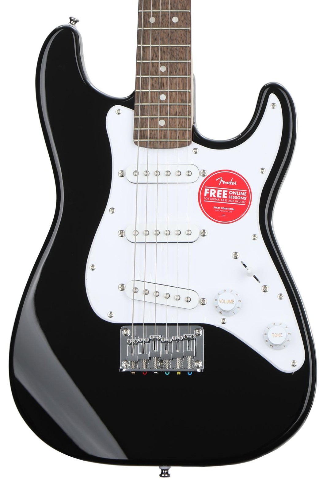 Squier Mini Strat Electric Guitar – Black with Laurel Fingerboard