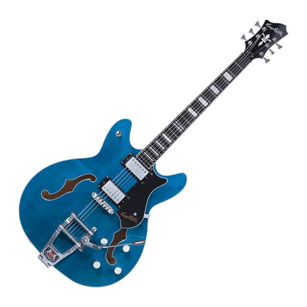 Hagstrom Tremar Viking Deluxe Semi-Hollow Electric Guitar – Cloudy Seas