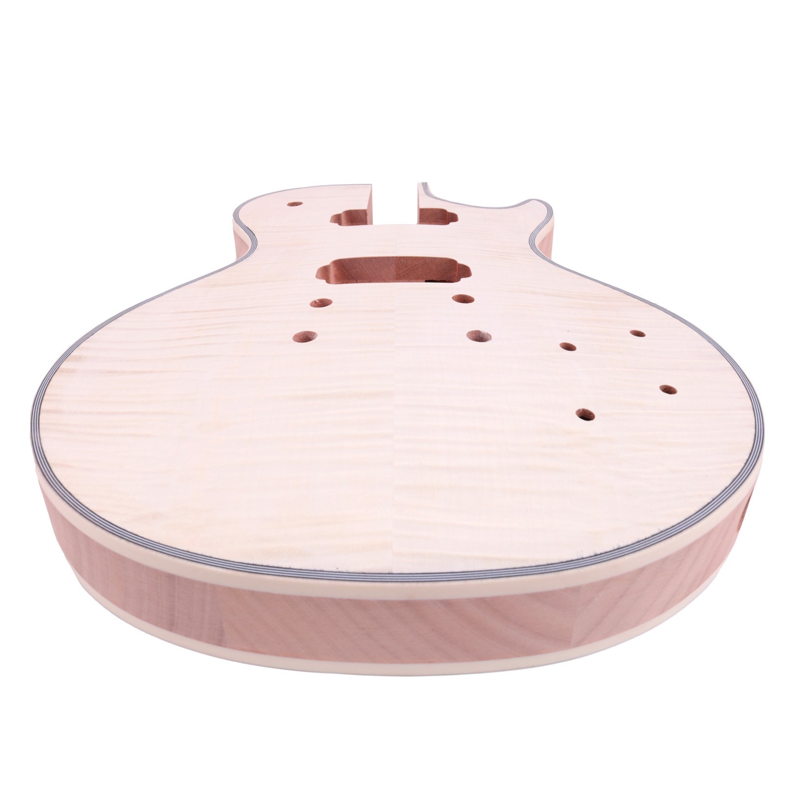 DIY 6 String LP Custom Style Electric Guitar Kit Flame Maple Top GD Part 22F