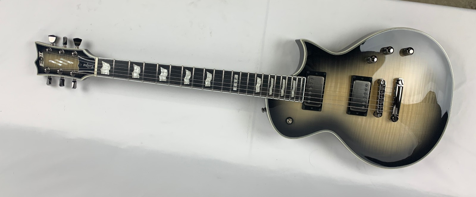 ESP E-II Eclipse Full Thickness Black Natural Burst Electric Guitar + Hard Case