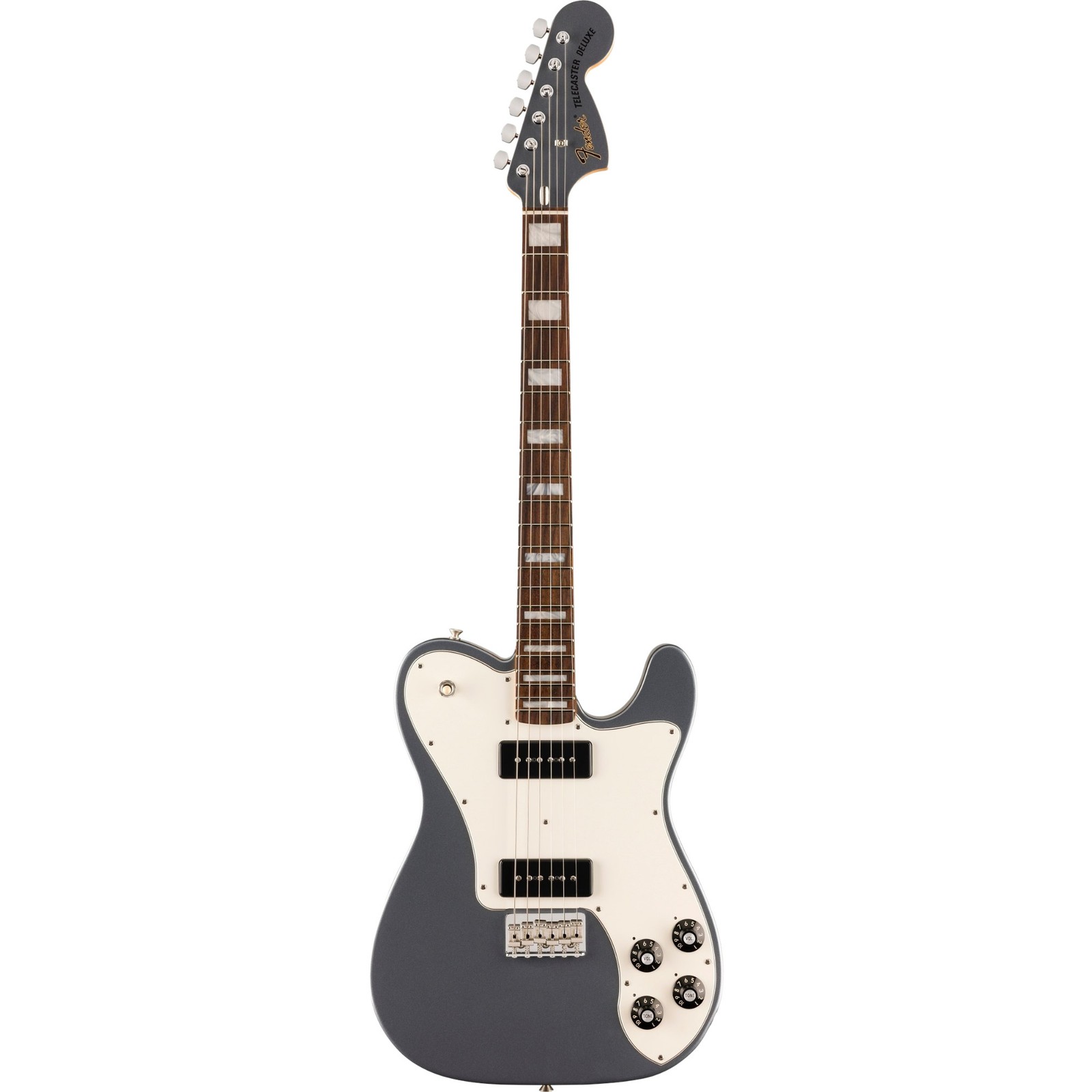 Fender Chris Shiflett Cleaver Tele Deluxe Ltd Ed Guitar, Charcoal Frost Metallic