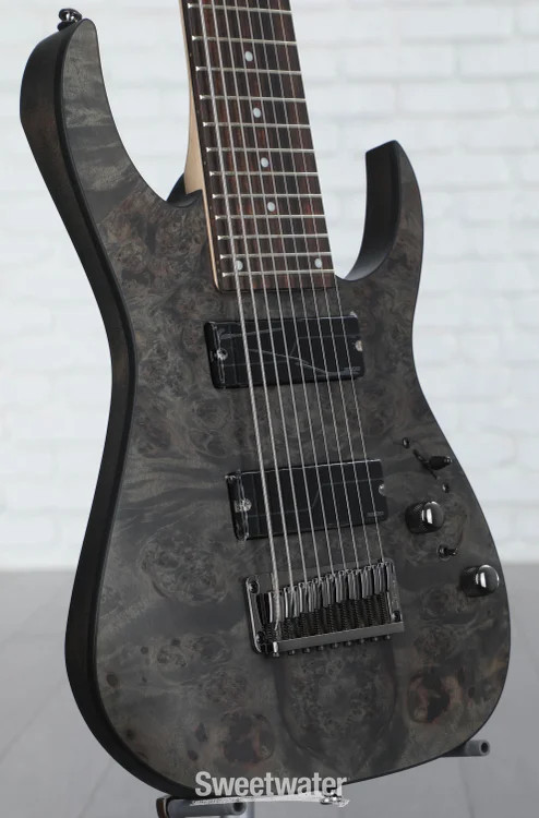 Ibanez Axe Design Lab RG9PB 9-string Electric Guitar – Transparent Gray Flat