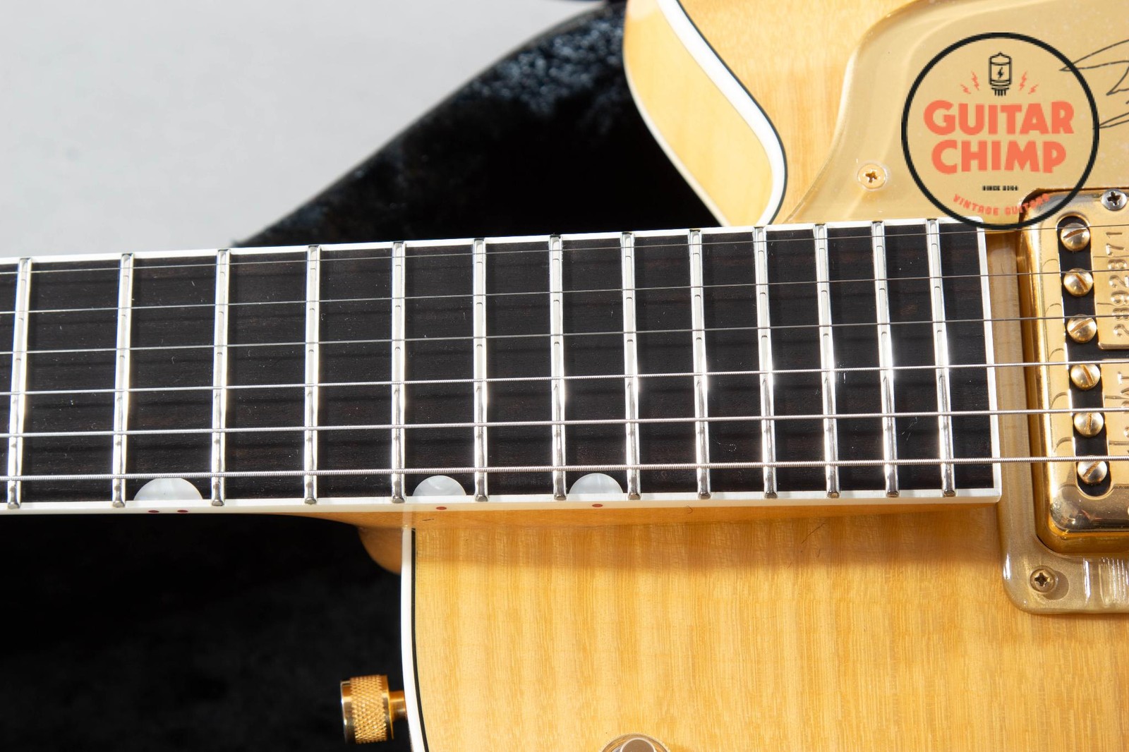 2014 Gretsch G6120AM Chet Atkins Hollow Body Amber Flame Filter’Tron Bigsby OHSC