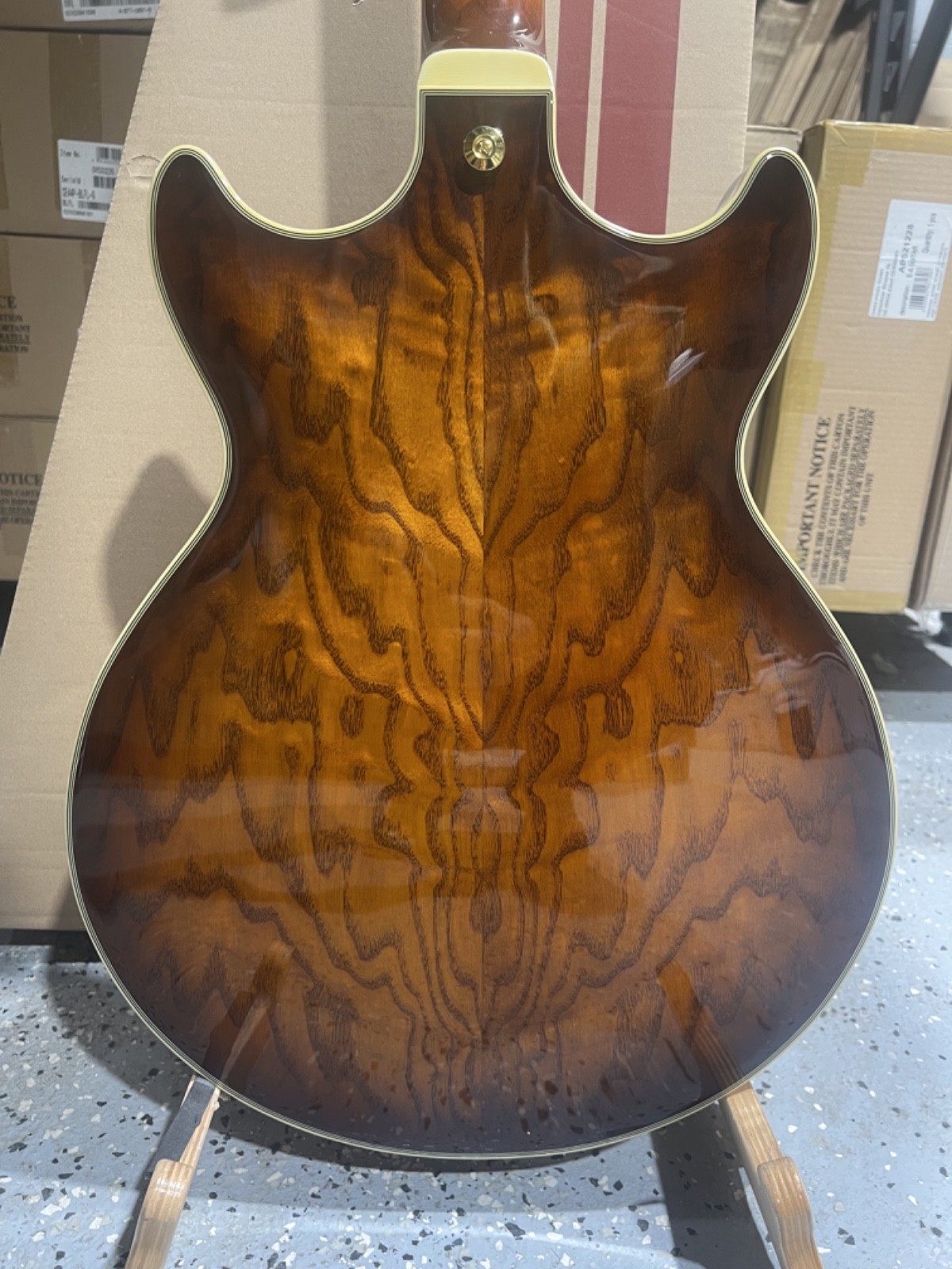Ibanez Artcore Expressionist AM93QA Electric Guitar – Vintage Violin High Gloss