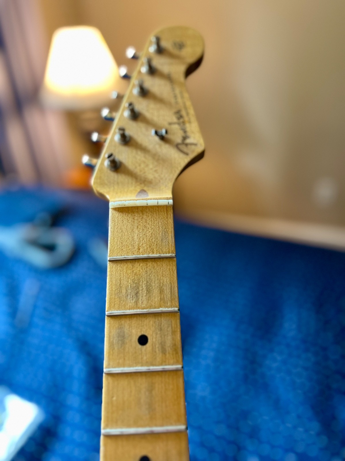 Custom Musikraft Guitar Stratocaster – 2019 Sonic Blue Plek’d