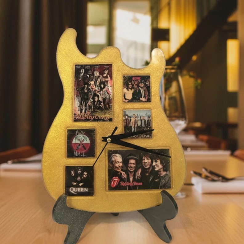 Custom Made Resin Electric Guitar with Stand
