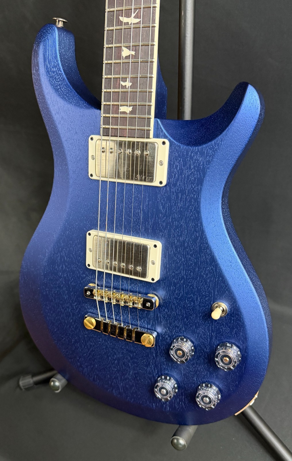 PRS S2 McCarty 594 Thinline Satin Electric Guitar Metallic Midnight w/ Gig Bag