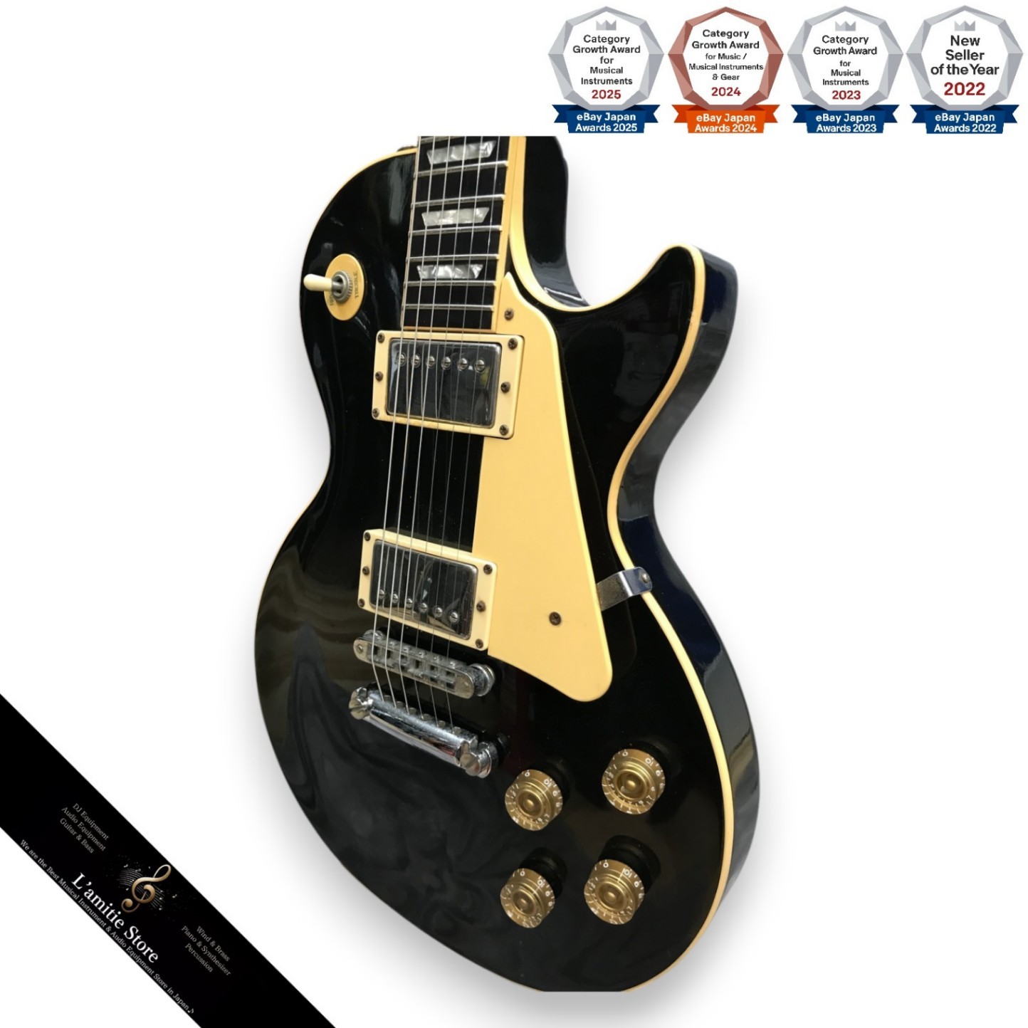 Gibson Les Paul Standard Electric Guitar Tim Show P.A.F Ebony Black 1P Mahogany