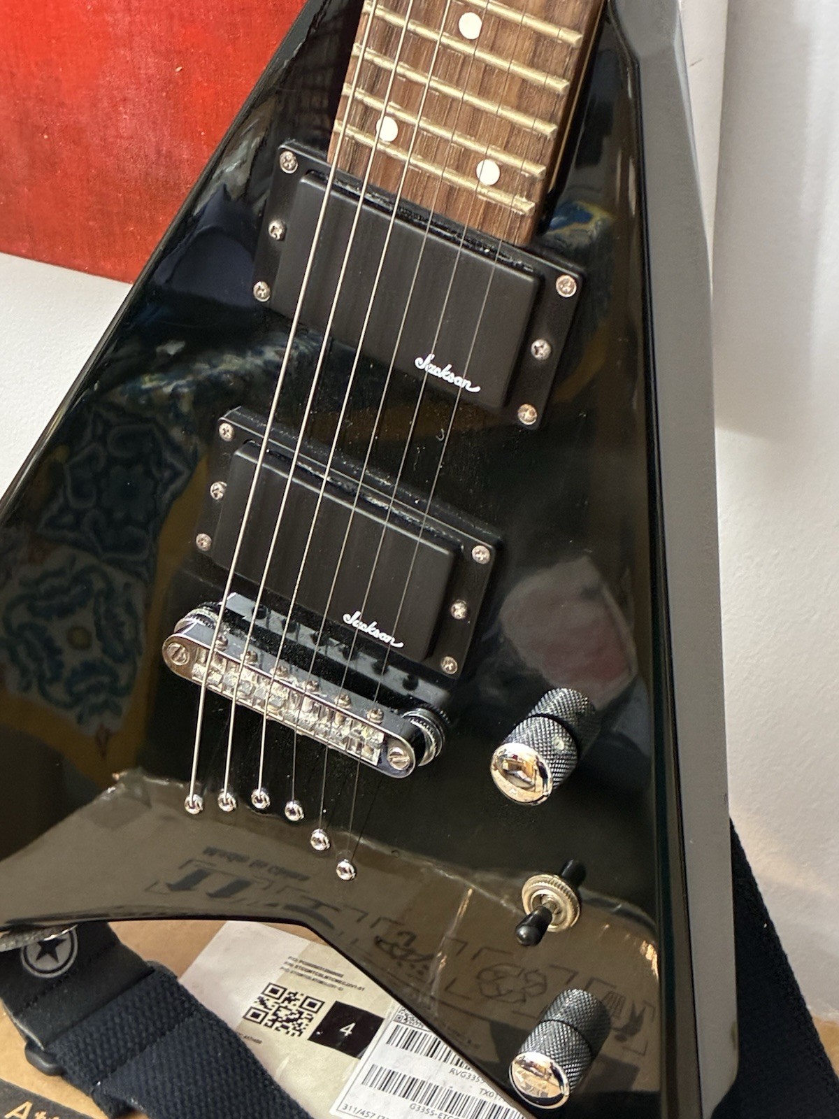 Jackson JS30RR Randy Rhoads Flying V Guitar Black HH Metal Rock 🎸 🎸🎶🎵