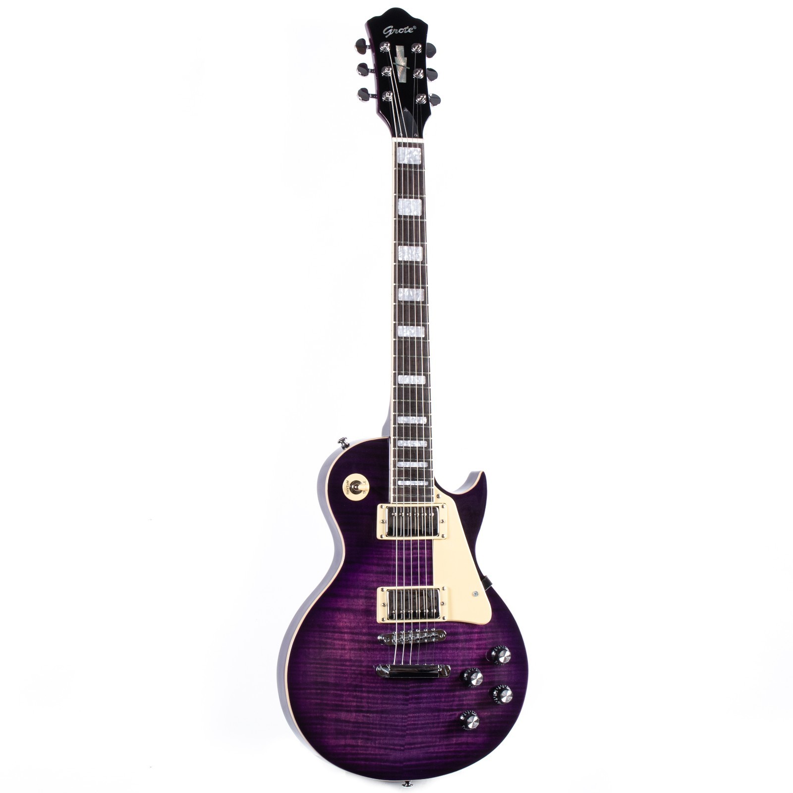 GROTE LPYS-006 Guitar Solid Body Electric Guitar with Gigbag (Purple)