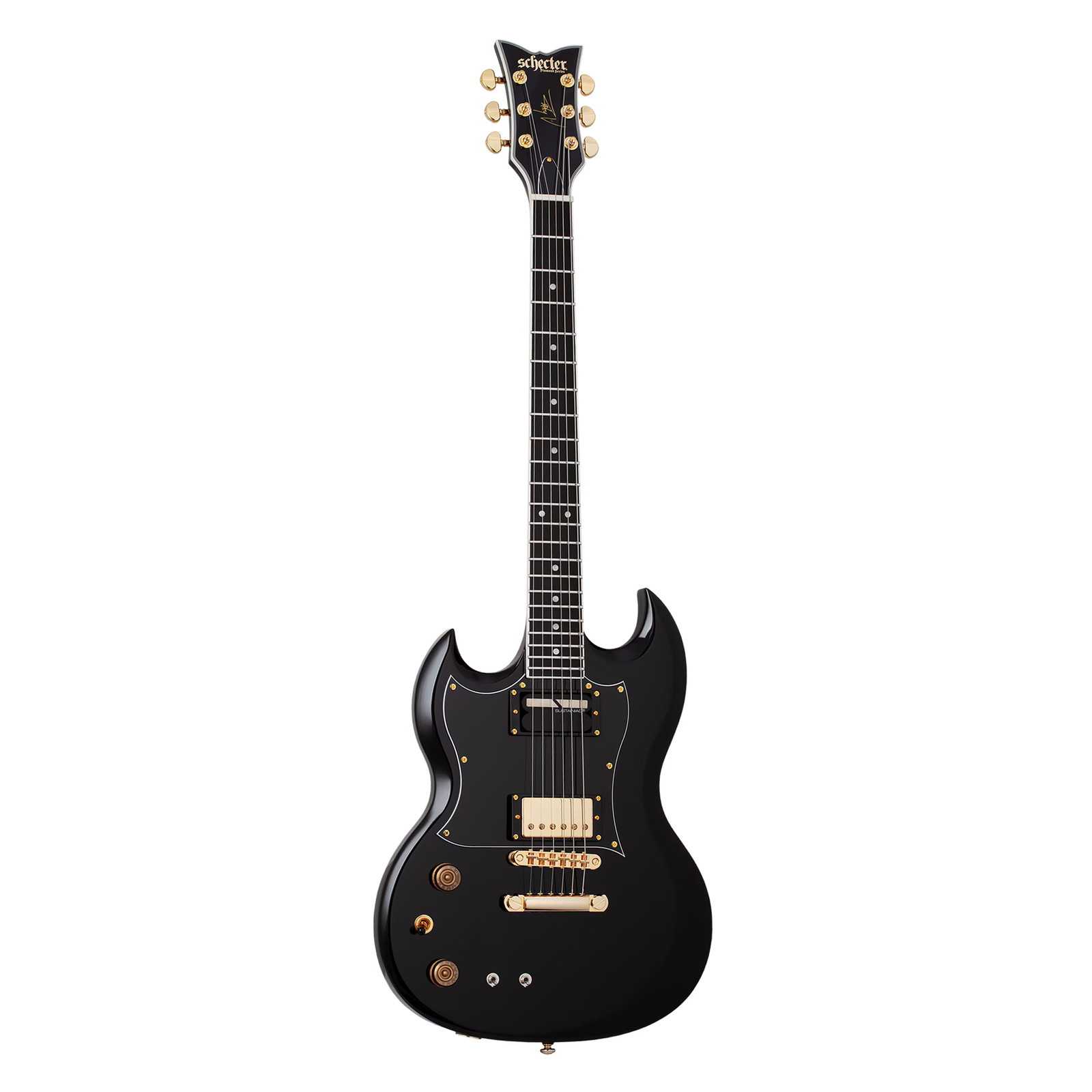 Schecter ZV-H6LLYW66D-S LH Zacky Vengeance Signature Guitar – Gloss Black