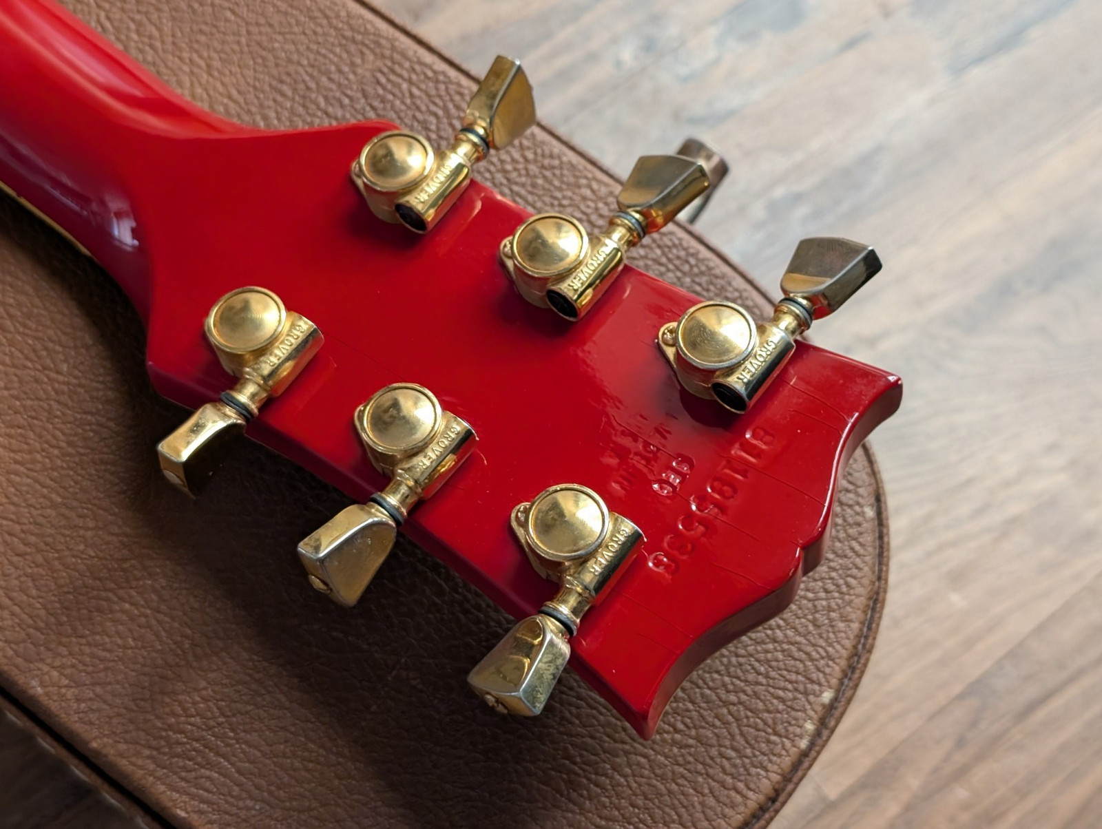 1985 Gibson Les Paul Custom Electric Guitar Ferrari Red Tim Shaw 100% Original