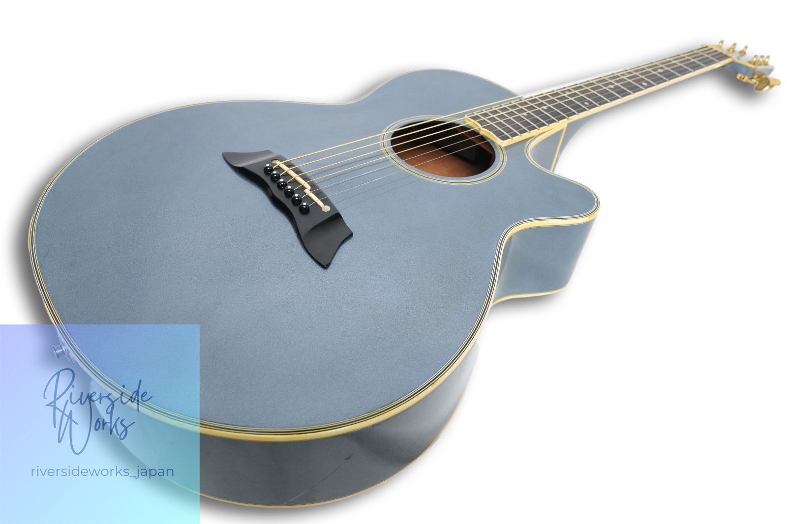 TAKAMINE PT-108 Blue Metallic 80s Japan Electro-Acoustic with Hard Case