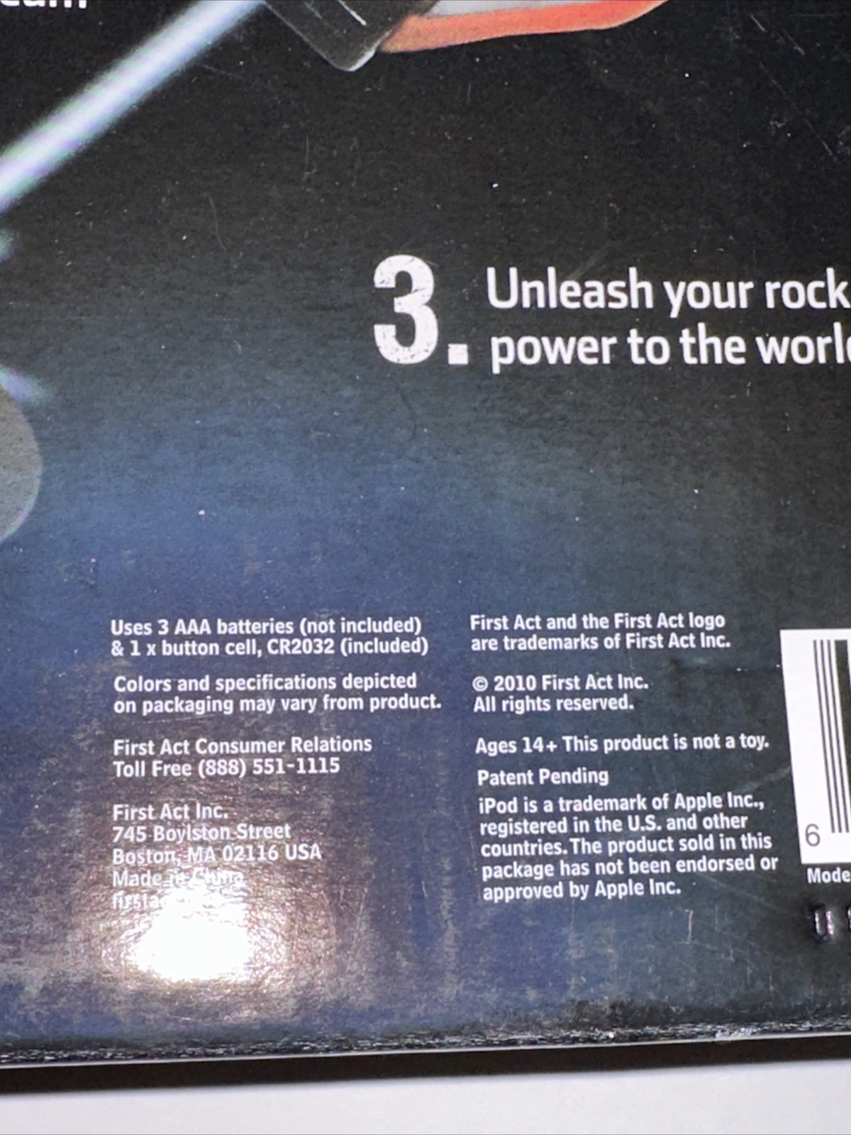 First Act Virtual Electric Guitar Music Learning Toy Plug In Your MP3 Player