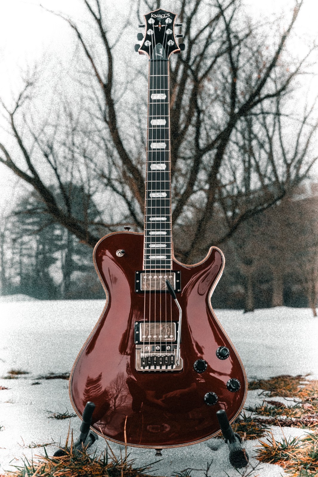Knaggs Kenai Trem/Octane Red Metallic/Full Maple Binding