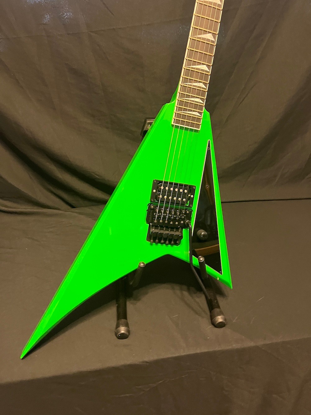2024 OG Grover Jackson USA Concorde Flying V Guitar in Slime Green W/OHSC