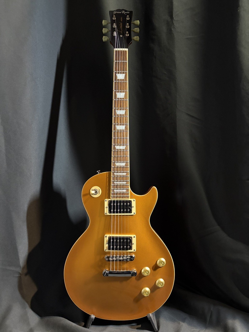[GrassRoots] G-LP-STD Gold Used Maple Top Mahogany Back Body w/Soft Case JPN
