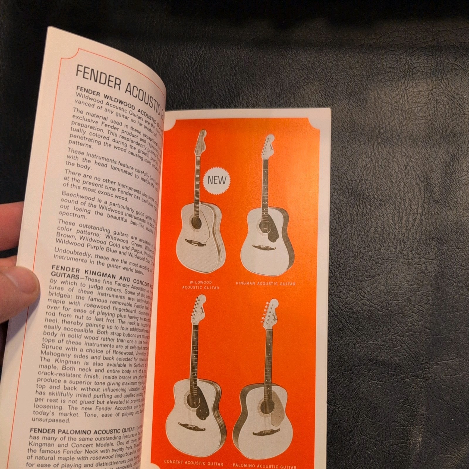 1966-67 Fender Musical Instruments Catalog 30 Pgs Vintage With 50th Anv Pick -S