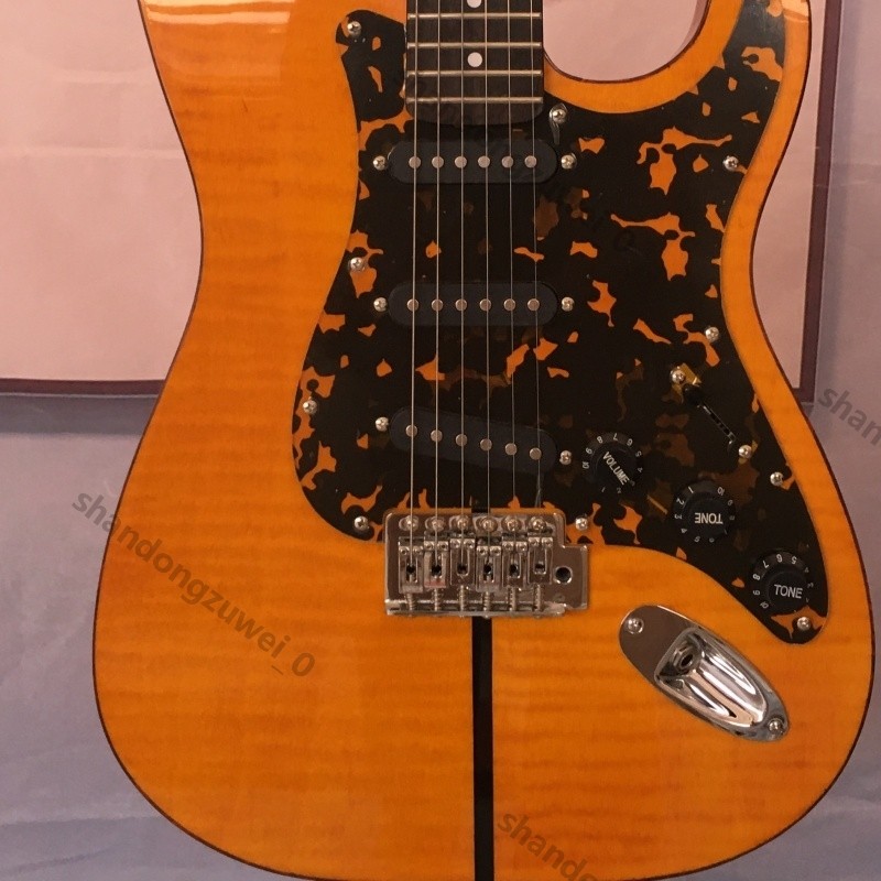 Electric Guitar Custom Binding Flame Maple Top SSS Basswood Body BEST OFFER