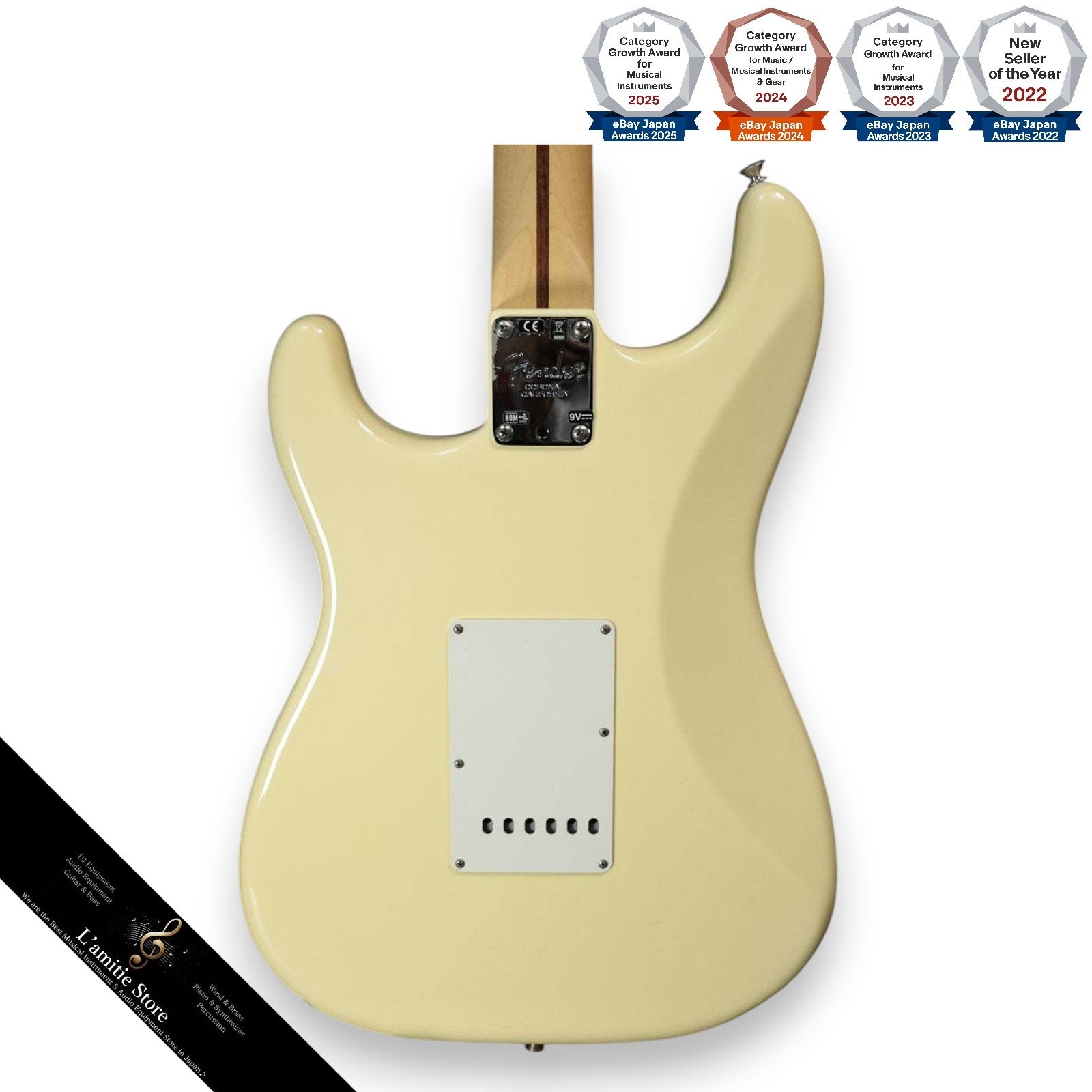 Fender Eric Clapton Stratocaster Olympic White 2017 Vintage Noiseless Active Mi