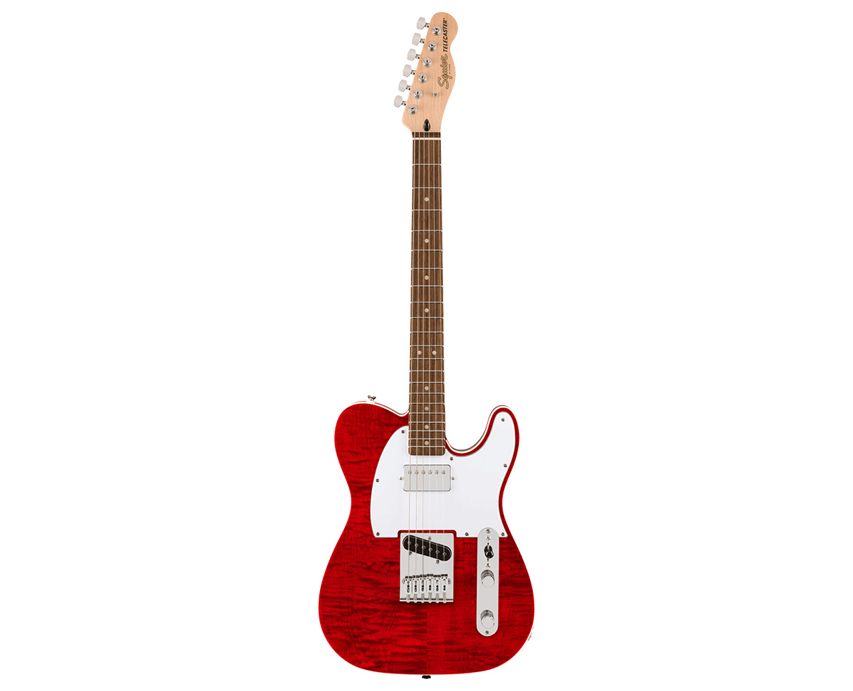 Used-Squier Affinity Telecaster FMT SH – Crimson Red Transparent w/Laurel FB