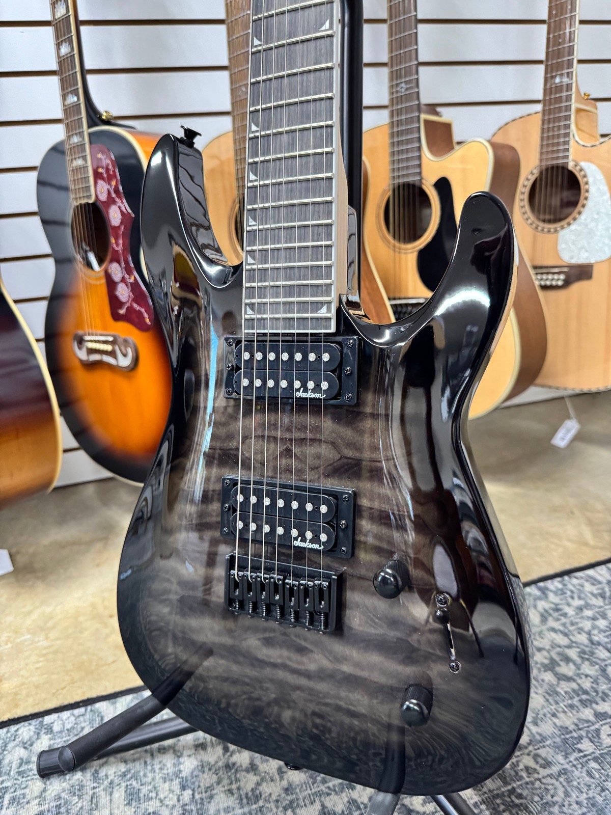 Jackson JS Series JS22-7 DKA QM – Transparent Black