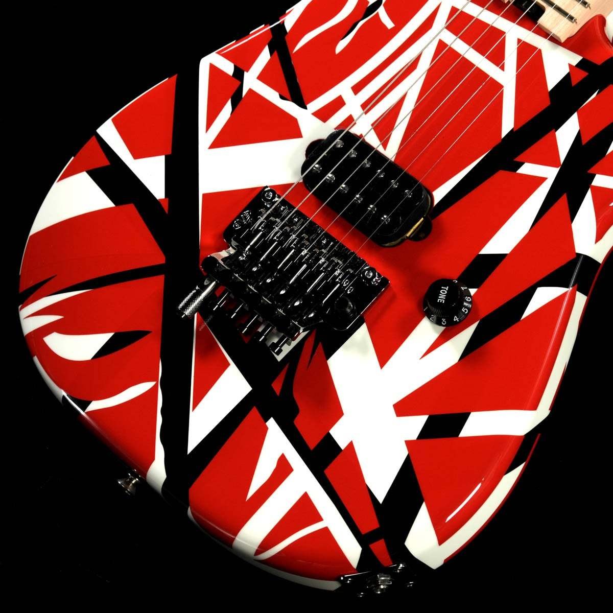 EVH Striped Series Red with Black Stripes