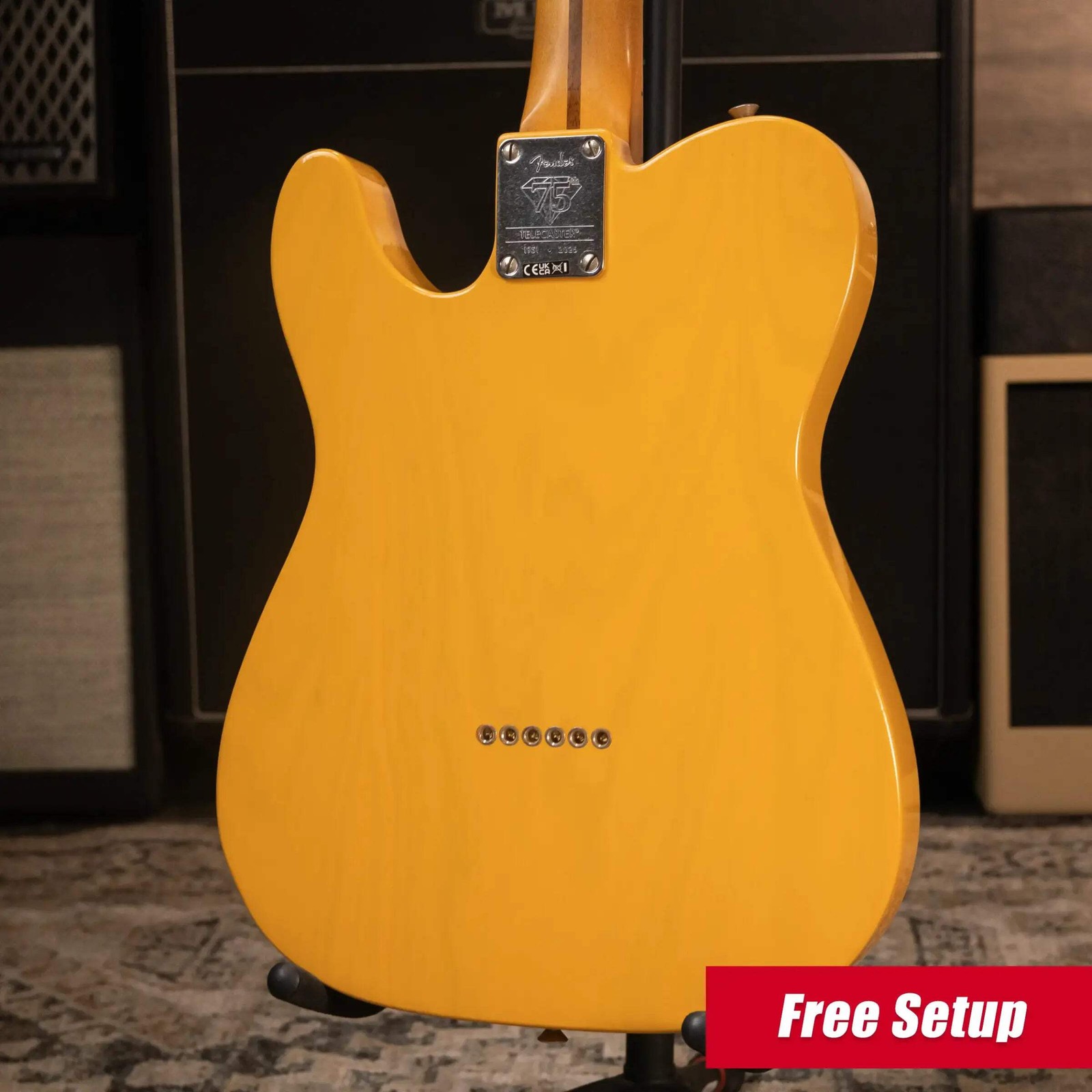 Fender 75th Anniversary Vintera Road Worn 1951 Telecaster Electric Guitar – Butt
