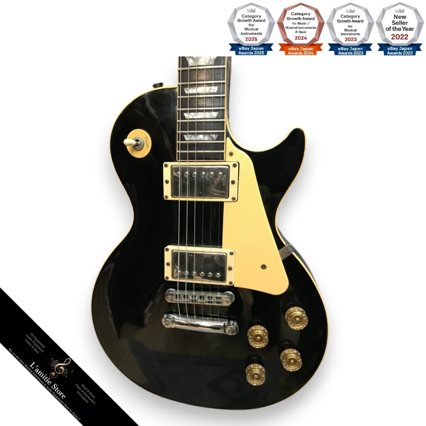 Gibson Les Paul Standard Electric Guitar Tim Show P.A.F Ebony Black 1P Mahogany