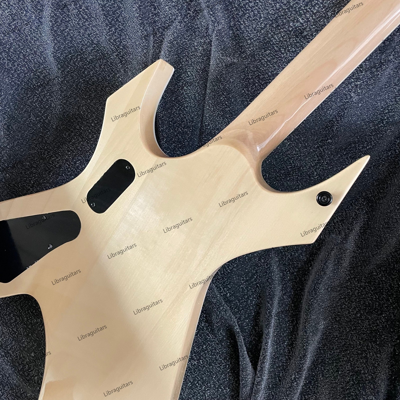 Electric Guitar Bone Nut Stainless Rounded Fret Edge Spalted Maple Top Veneer