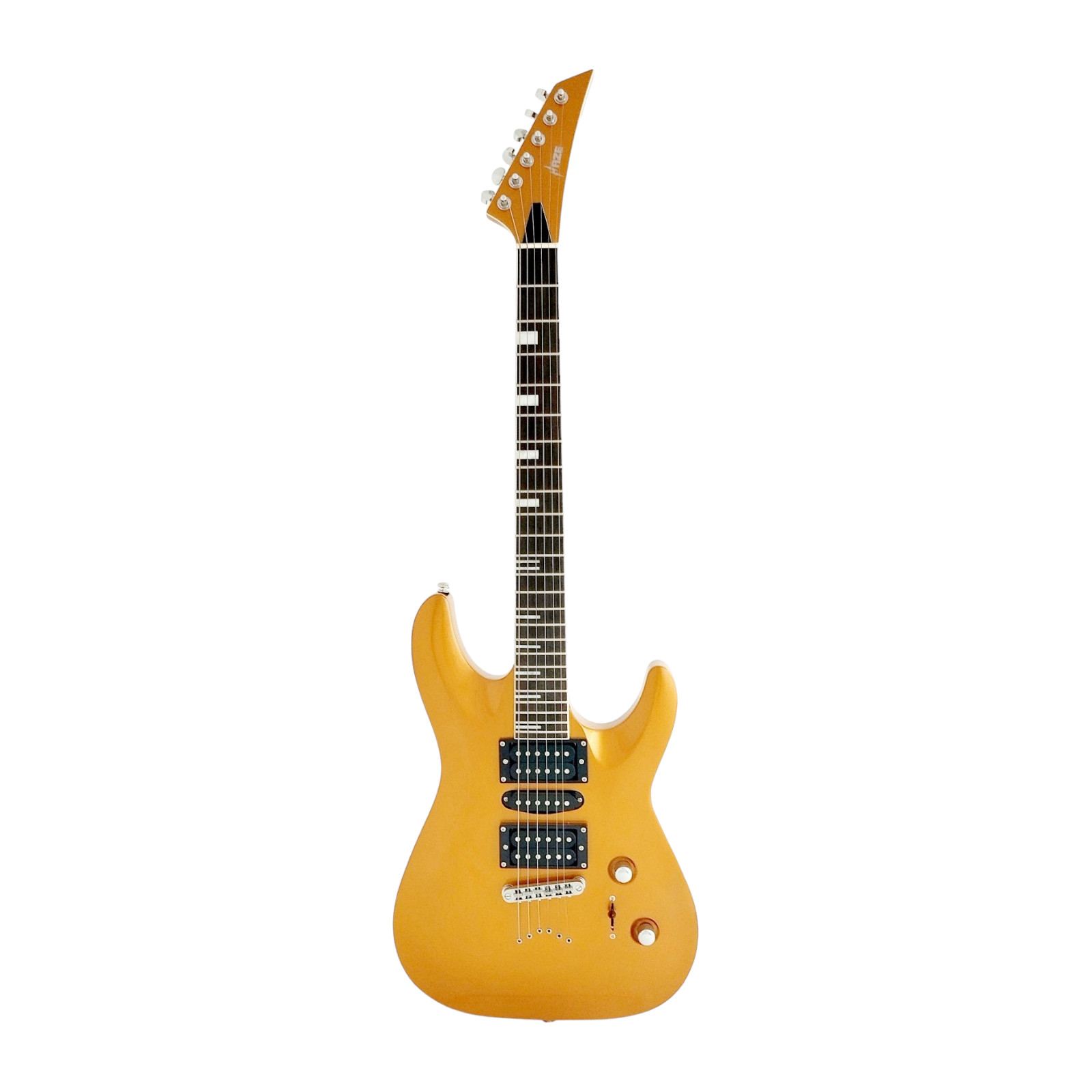 Haze Neck-Thru Electric Guitar, Metallic Gold + Free Gig Bag, Strings SEG-258GD