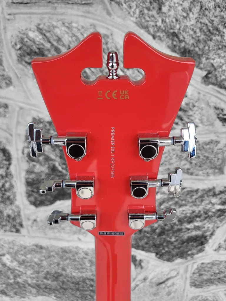 D’Angelico Premier EXL-1 Hollow Body Electric Guitar, Fiesta Red