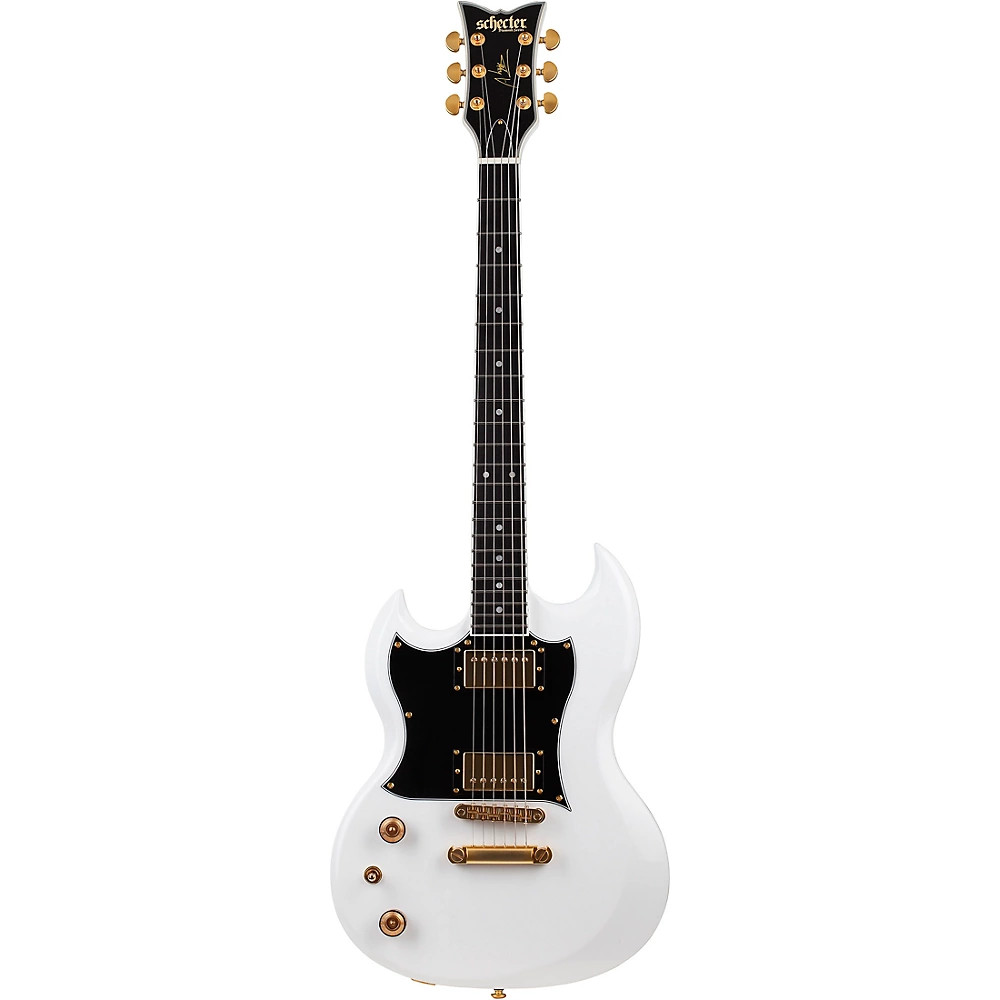 Schecter ZV-H6LLYW66D Zacky Vengeance Left-Handed Electric Guitar Gloss White